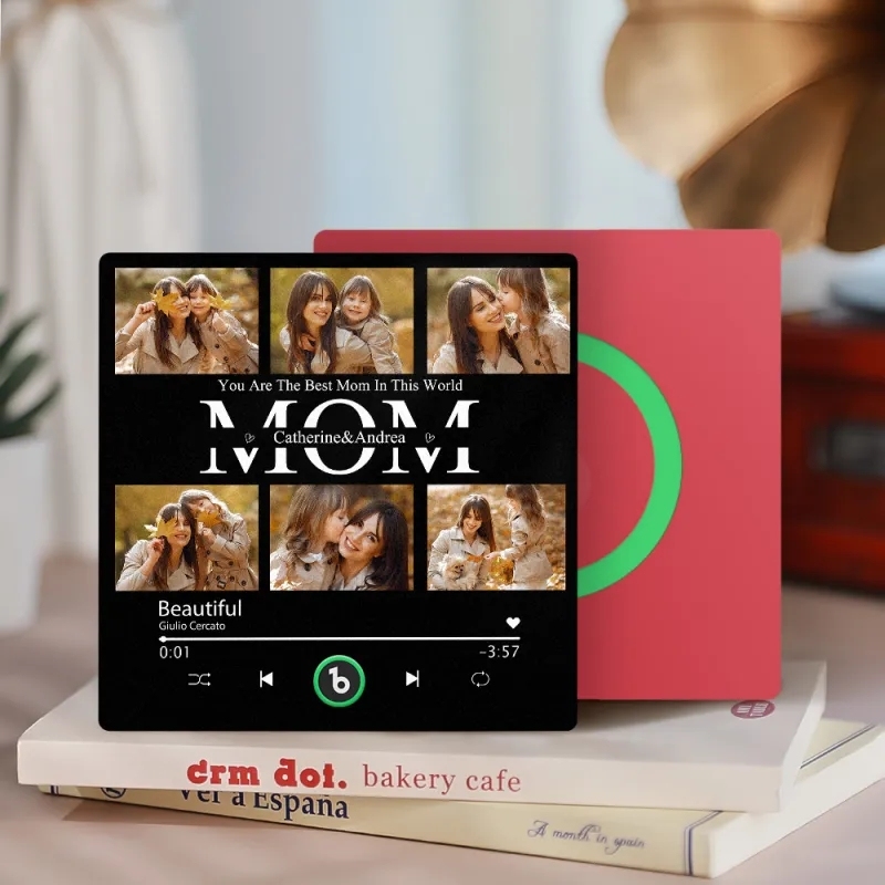 Mother's Day Gifts Custom Music Fridge Magnets Custom Music Fridge Magnet Colorful Frame Album Fridge Magnet Can Play Songs Gift for Mom