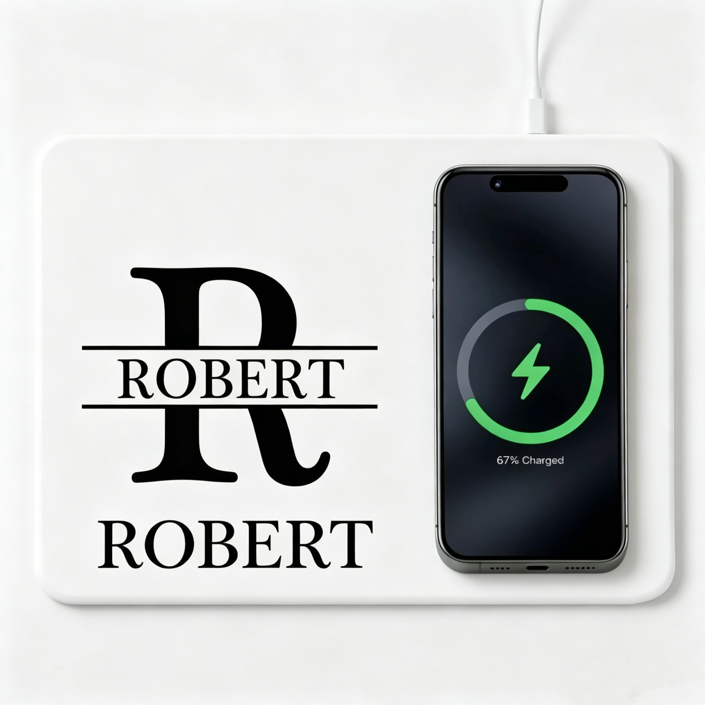Personalized Charging Pad Dad Sketch Line Art Custom Photo Father's Day Gift For Dad - Photowatch