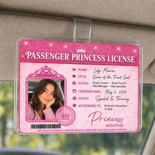 Personalized Passenger Princess Card– Forever Valid VIP Card - Photowatch