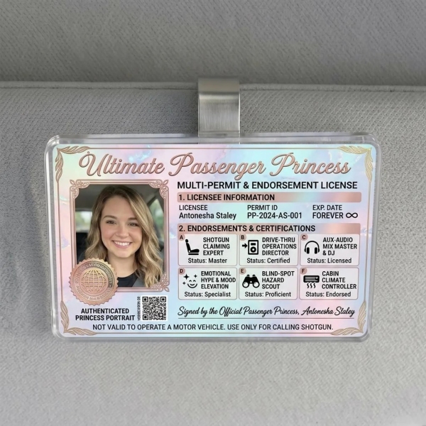 Personalized Passenger Princess Card– Forever Valid VIP Card - Photowatch