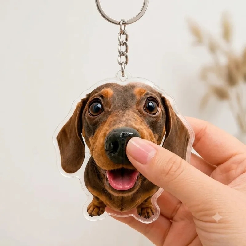 Custom Dog Nose Squishy Fridge Magnet Sticker – Personalized Pet Nose Squeeze Toy with Custom Face & Name - Photowatch