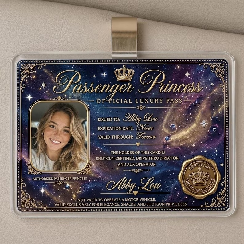Personalized Passenger Princess Card– Forever Valid VIP Card - Photowatch