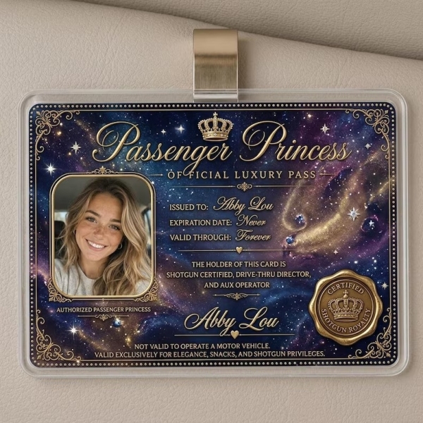 Personalized Passenger Princess Card– Forever Valid VIP Card - Photowatch
