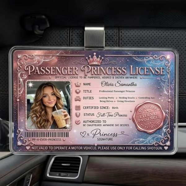 Personalized Passenger Princess Card– Forever Valid VIP Card - Photowatch