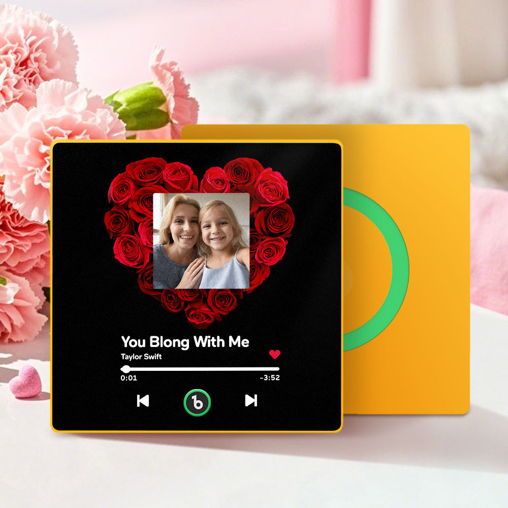 Mother's Day Gifts Custom Music Fridge Magnet Colorful Frame Album Fridge Magnet Can Play Songs