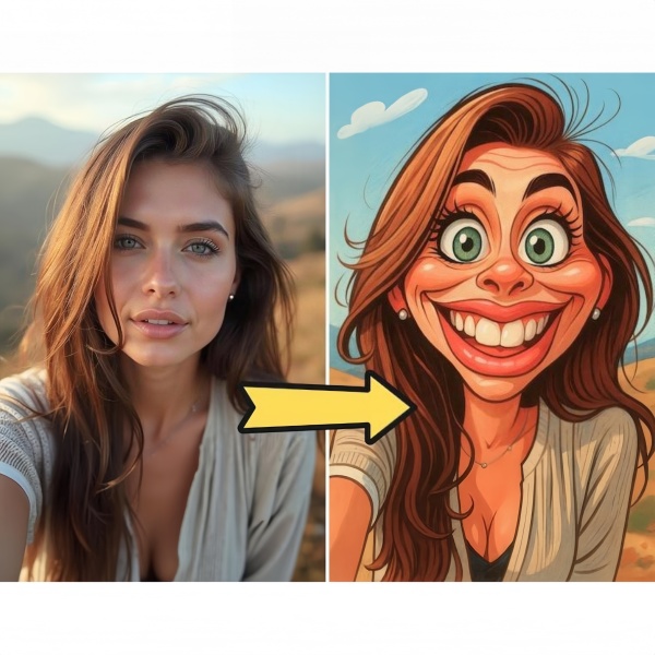 Custom Funny Caricature Portrait Frame Transform Your Photo into Hilarious Art Gift