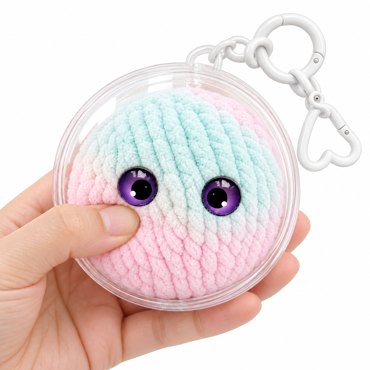 Transparent Crochet Bubble Squishy Ball Pouch