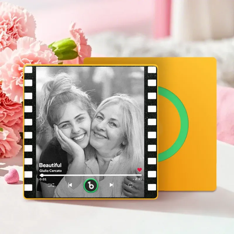 Mother's Day Gifts Custom Music Fridge Magnet Colorful Frame Album Fridge Magnet Can Play Songs