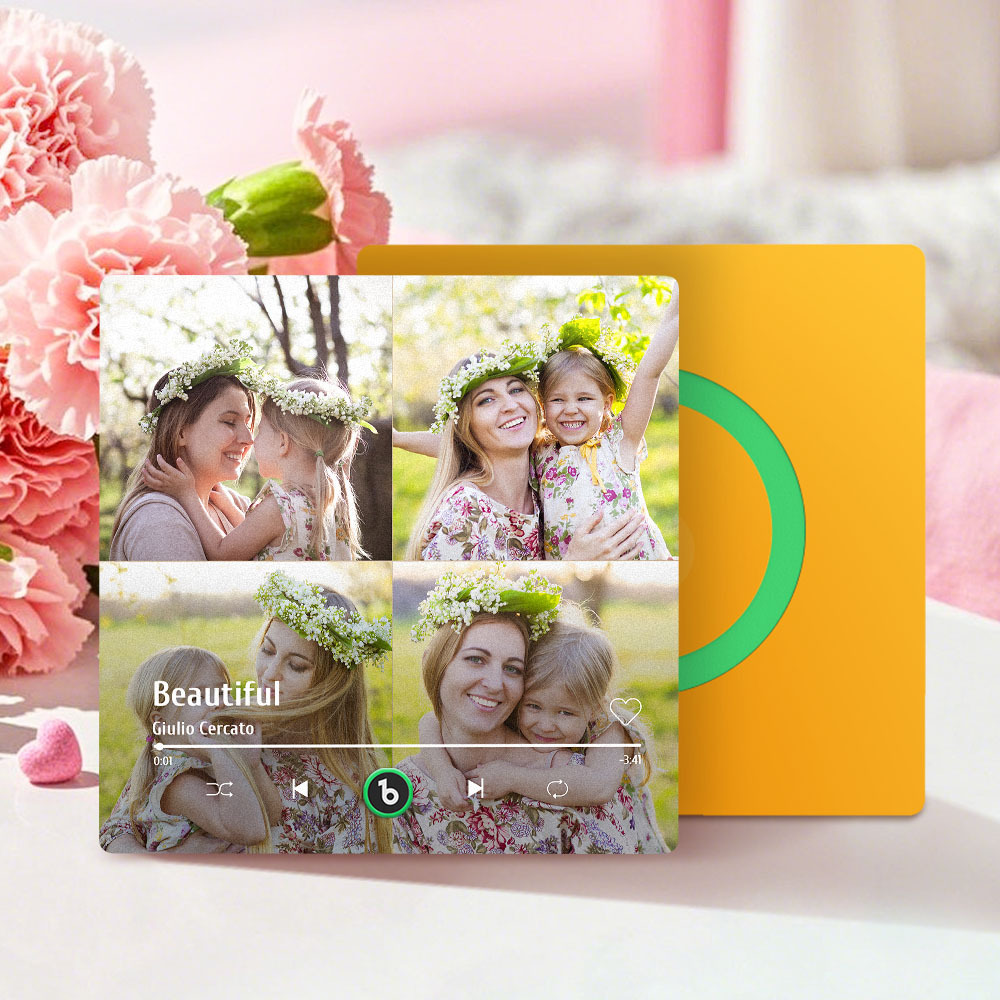 Mother's Day Gifts Custom Music Fridge Magnet Colorful Frame Album Fridge Magnet Can Play Songs
