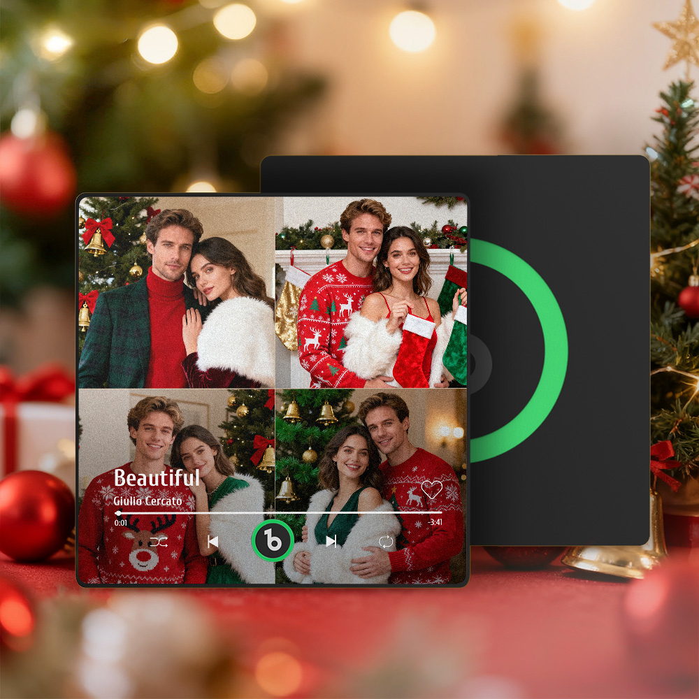 Christmas Gifts Customized Multiple Photo Music Fridge Magnet Can Play Songs Personalized Music Wall Photo Sticker