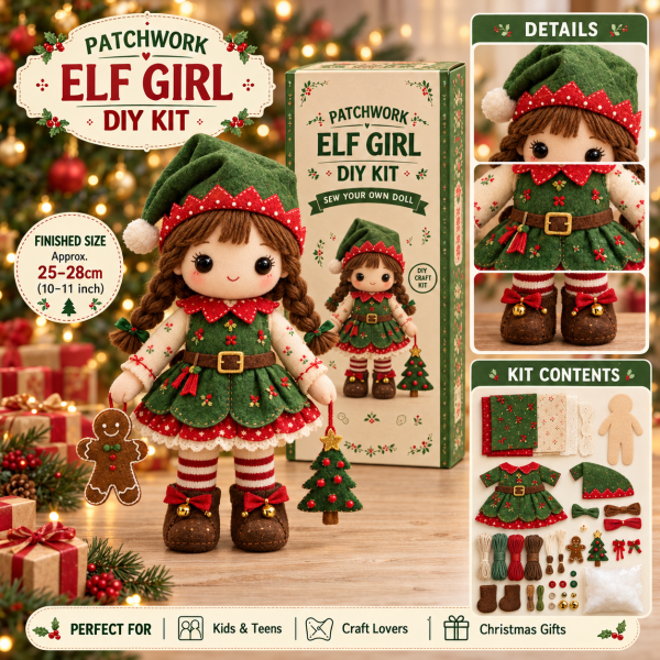 DIY Patchwork Doll Sewing Kit Craft Gift for Teens and Adults Christmas Girl Collection
