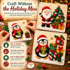 DIY Christmas Magic Felt Sticker Art Kit Reusable Holiday Craft Set for Kids Family Christmas Decoration Gift