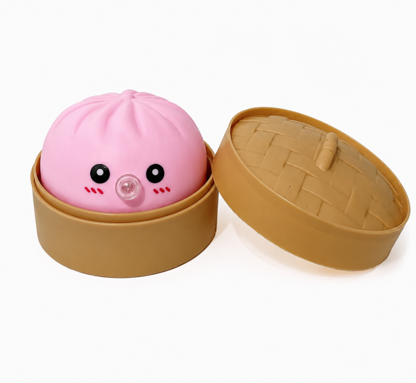 Mystery Glitter Dumpling Squishy Blind Box Toys, Steamed Bun Sensory Stress Relief Ball, Soft Kawaii Fidget Decompression Desk Toy Gift
