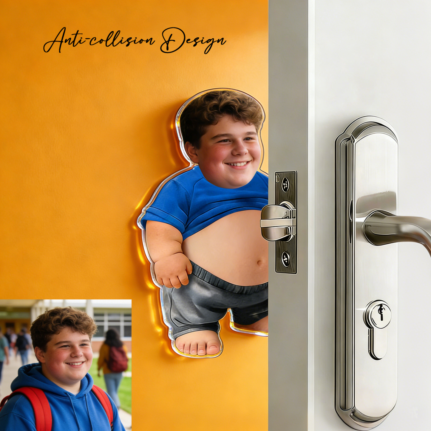 Custom Face Squishy Belly Anti-collision Acrylic Car Stickers Personalized Photo Car Stickers with Soft Squeeze Belly Cute Funny Gift for Car Owners - Photowatch