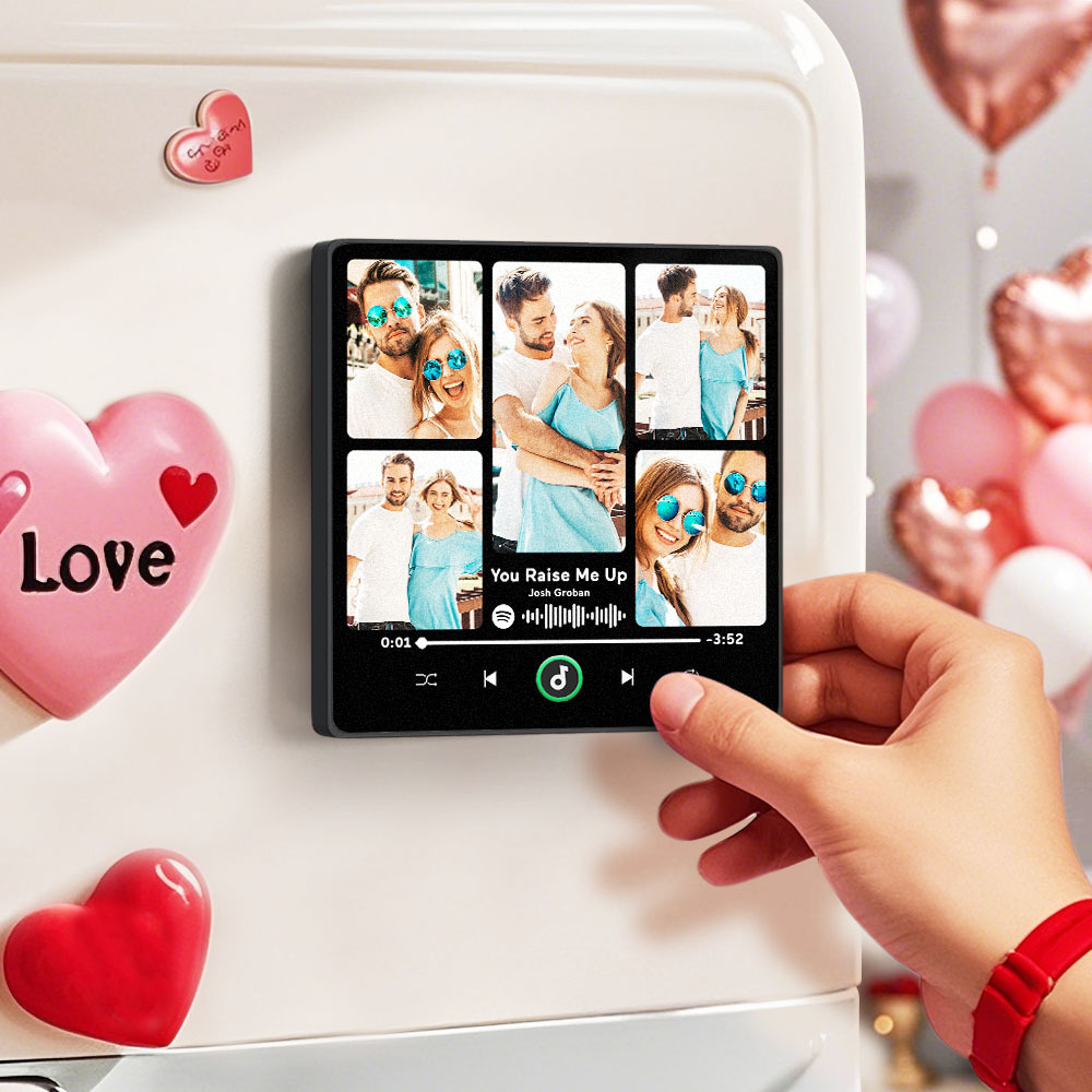 Spotify Fridge Magnet New 4.0 Upgrade Custom Music Fridge Magnet Colorful Frame Album Fridge Magnet Can Play Songs Gift for Couple