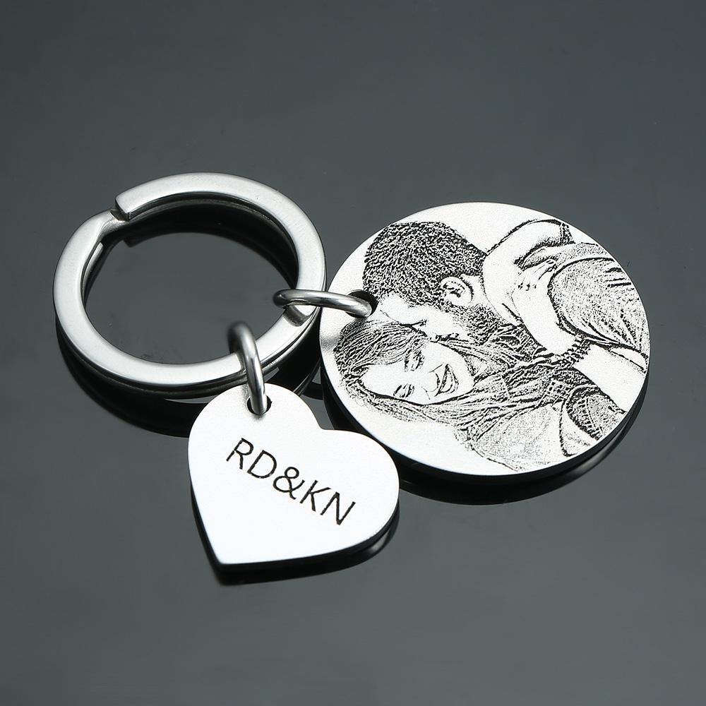 Custom Photo Engraved Calendar Keyring -For Anniversary - photowatch