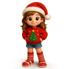 Custom 3D Figure from Your Photo Personalized Mini Doll Christmas Gift for Couples Family Friends