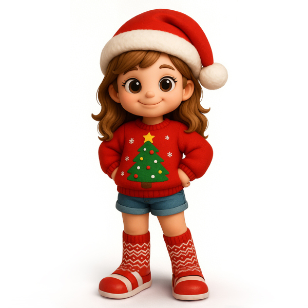 Custom 3D Figure from Your Photo Personalized Mini Doll Christmas Gift for Couples Family Friends