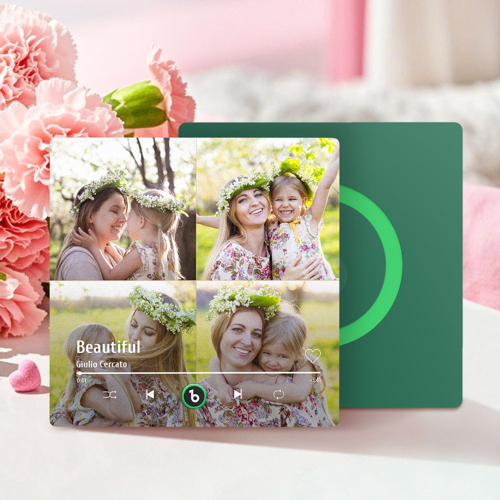 Mother's Day Gifts Custom Music Fridge Magnet Colorful Frame Album Fridge Magnet Can Play Songs