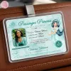 Personalized Princess Passenger ID Card, Jasmine Car Accessory, Custom Photo & Name Car Visor Clip, Gift for Her