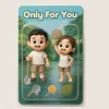 Custom 3D Effect Action Figure Pack Packaging Toy Box Style Art Gift Personalized Acrylic Fridge Magnets Couple's Gifts Wedding Gifts