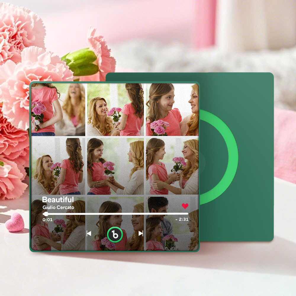 Mother's Day Gifts Custom Music Fridge Magnet Colorful Frame Album Fridge Magnet Can Play Songs