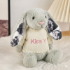 Custom Photo Bunny Plush with Personalized Name Embroidery & Hidden Ear Picture – Cute Bunny Gift for Couples, Anniversary Gifts