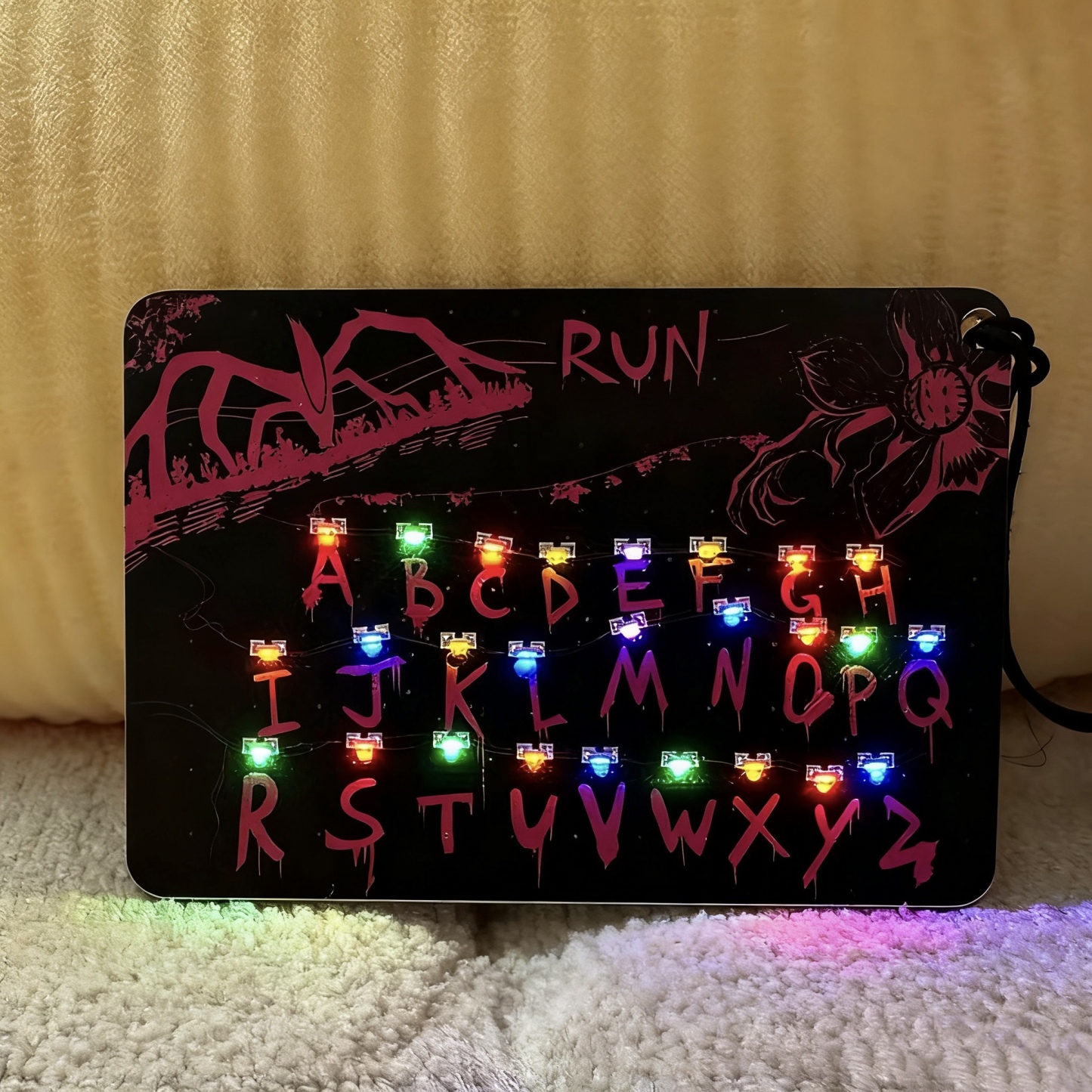 Vintage Mystery A–Z Light-Up Board | Wall Hanging & Fridge Magnet | One-Press LED Decorative Sign