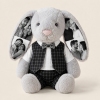 Custom Photo Wedding Bunny Plush Personalized Bride & Groom Bunny Stuffed Animal, Anniversary Wedding Gift for Couples - Photowatch