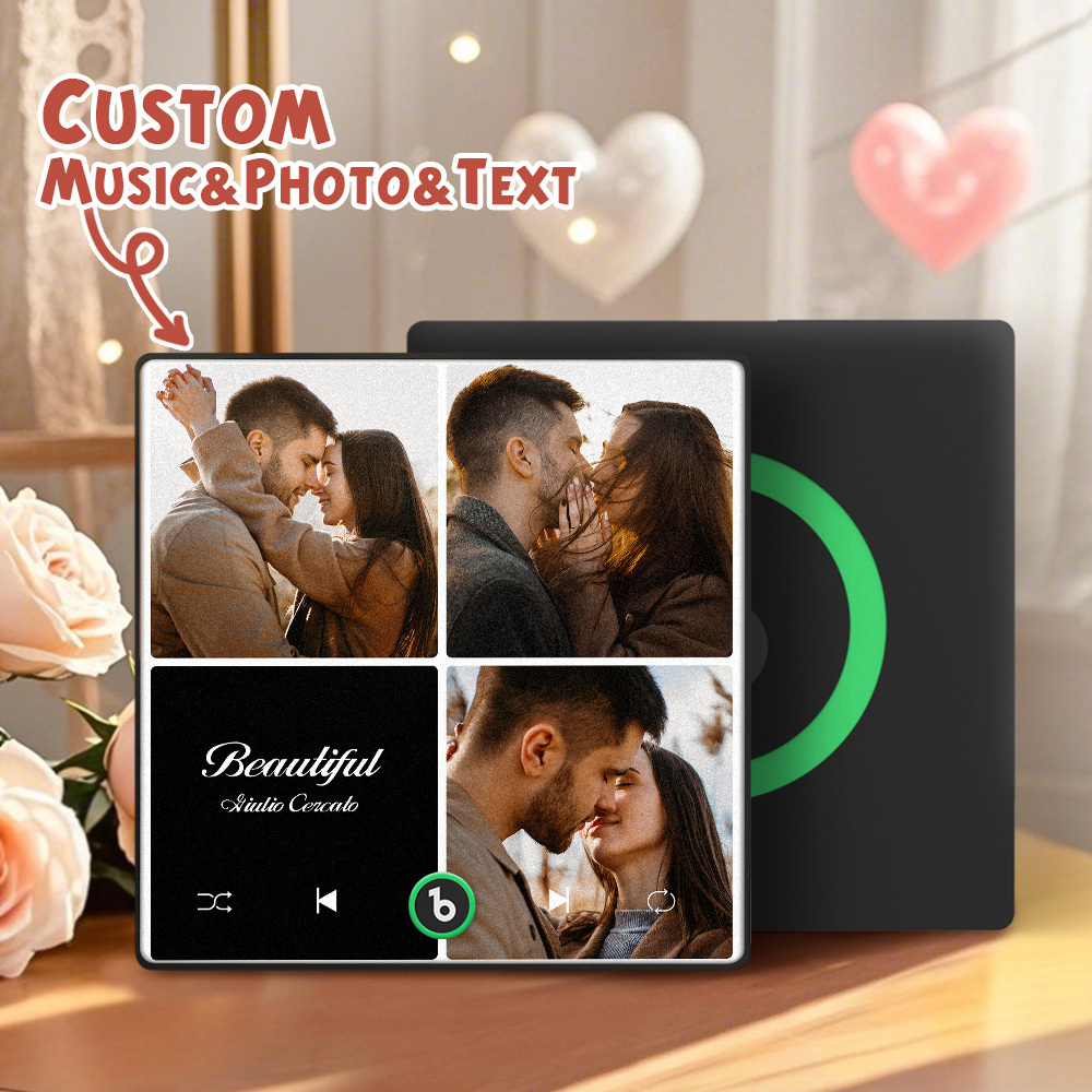 Custom Music Fridge Magnets Valentine's Day Gifts Custom Music Fridge Magnet Colorful Frame Album Fridge Magnet Can Play Songs Gift for Couple
