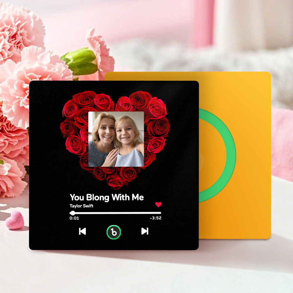 Mother's Day Gifts Custom Music Fridge Magnet Colorful Frame Album Fridge Magnet Can Play Songs