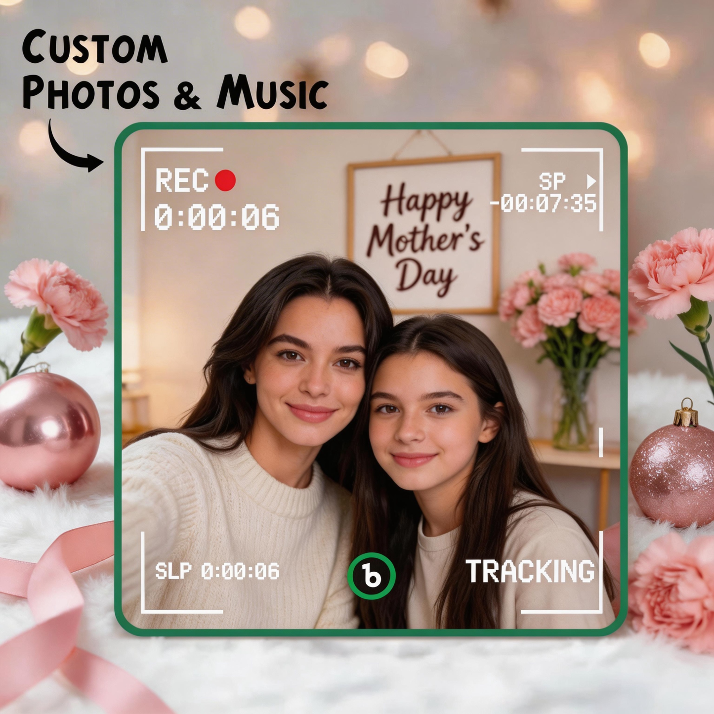Mother's Day Gifts Custom Music Fridge Magnet Colorful Frame Album Fridge Magnet Can Play Songs