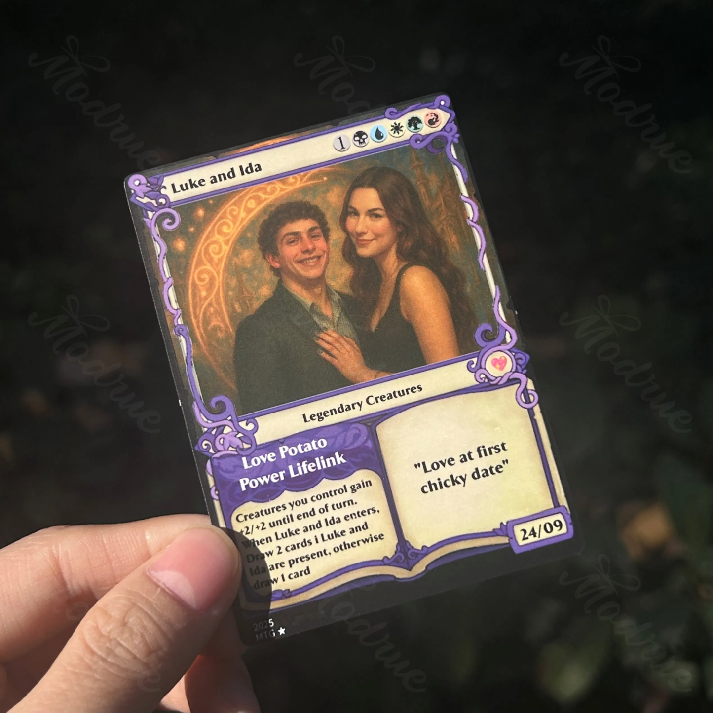 Custom Magic Card Fantasy Game Anime Card Valentine's Day Gift for Couple - Photowatch