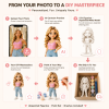 Custom DIY Paintable Plaster Figurine from Your Photo | Personalized Cartoon Gift for Family, Couples, Kids & Friends - Photowatch