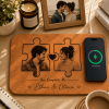Personalized Charging Pad Dad Sketch Line Art Custom Photo Father's Day Gift For Dad