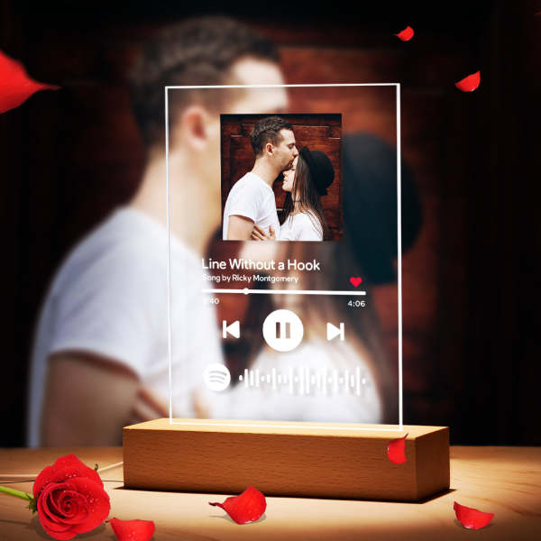 Unique Gifts For Love - Spotify Code Music Plaque Glass For Love(5.9in x 7.7in)