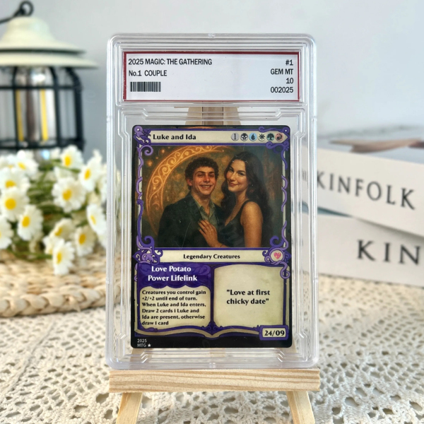 Custom Magic Card Fantasy Game Anime Card Valentine's Day Gift for Couple - Photowatch