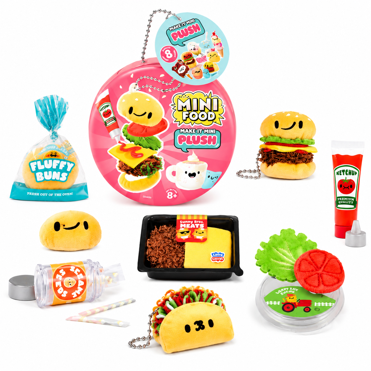 DIY Mini Food Plush Keychain Mystery Box Cute Kawaii Food Blind Box Random Collectible Bag Charm Fun Gift