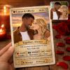 Personalized Valentine’s Day Power Couple Card, Custom Anniversary Card Couple Photo Anime Style, Best Valentine's Day Gift for Lover