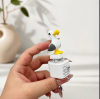 Seagull MINE Button Keychain with Real Sound and LED Light Funny Fidget Clicker Gag Gift