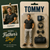 Custom 2D Acrylic Action Figure Krychain, Personalized Flat Print Acrylic Keychain, Best Gift for Dad, Father's Day Gift