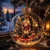 Enchanted Christmas Glow Ornament Miniature Holiday Scene Keepsake Best Christmas Gift for Family