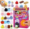 Squishy Capsule Toys for Kids, Mini Vending Machine Toy Set, Soft Stress Relief Squishies Party Favors, Classroom Rewards & Birthday Gifts