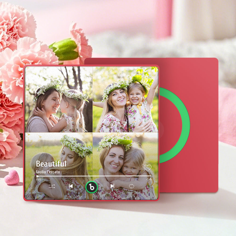 Mother's Day Gifts Custom Music Fridge Magnet Colorful Frame Album Fridge Magnet Can Play Songs