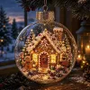 Enchanted Christmas Glow Ornament Miniature Holiday Scene Keepsake Best Christmas Gift for Family