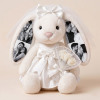 Custom Photo Wedding Bunny Plush Personalized Bride & Groom Bunny Stuffed Animal, Anniversary Wedding Gift for Couples - Photowatch