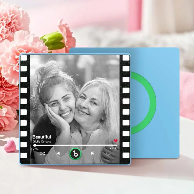 Mother's Day Gifts Custom Music Fridge Magnet Colorful Frame Album Fridge Magnet Can Play Songs