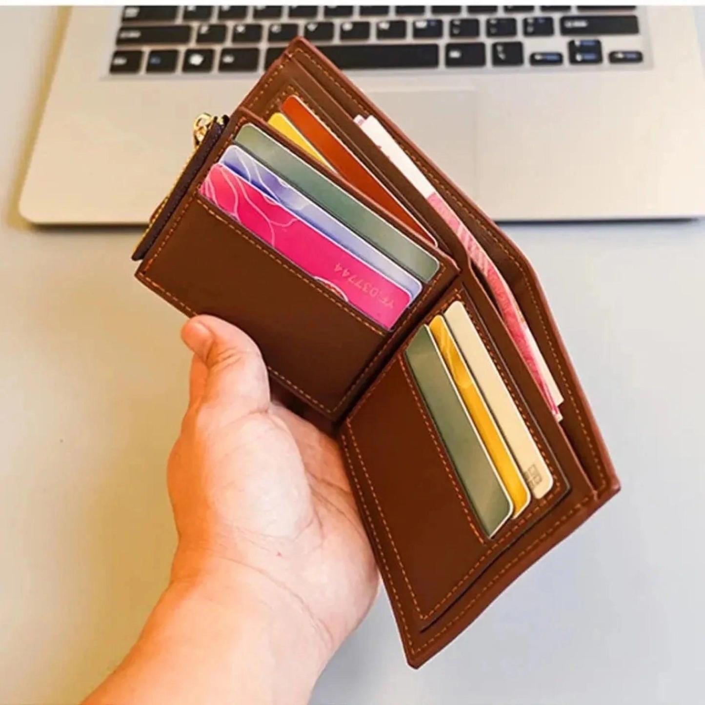 Personalized Leather Wallet, Custom Name Engraved Bifold Wallet, Premium Gift for Men Husband Father Anniversary Birthday