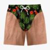 Custom Funny Men Swim Trunks - Personalized Summer Vacation And Travel Gifts For Men - Looking Good Naturally - namenecklace