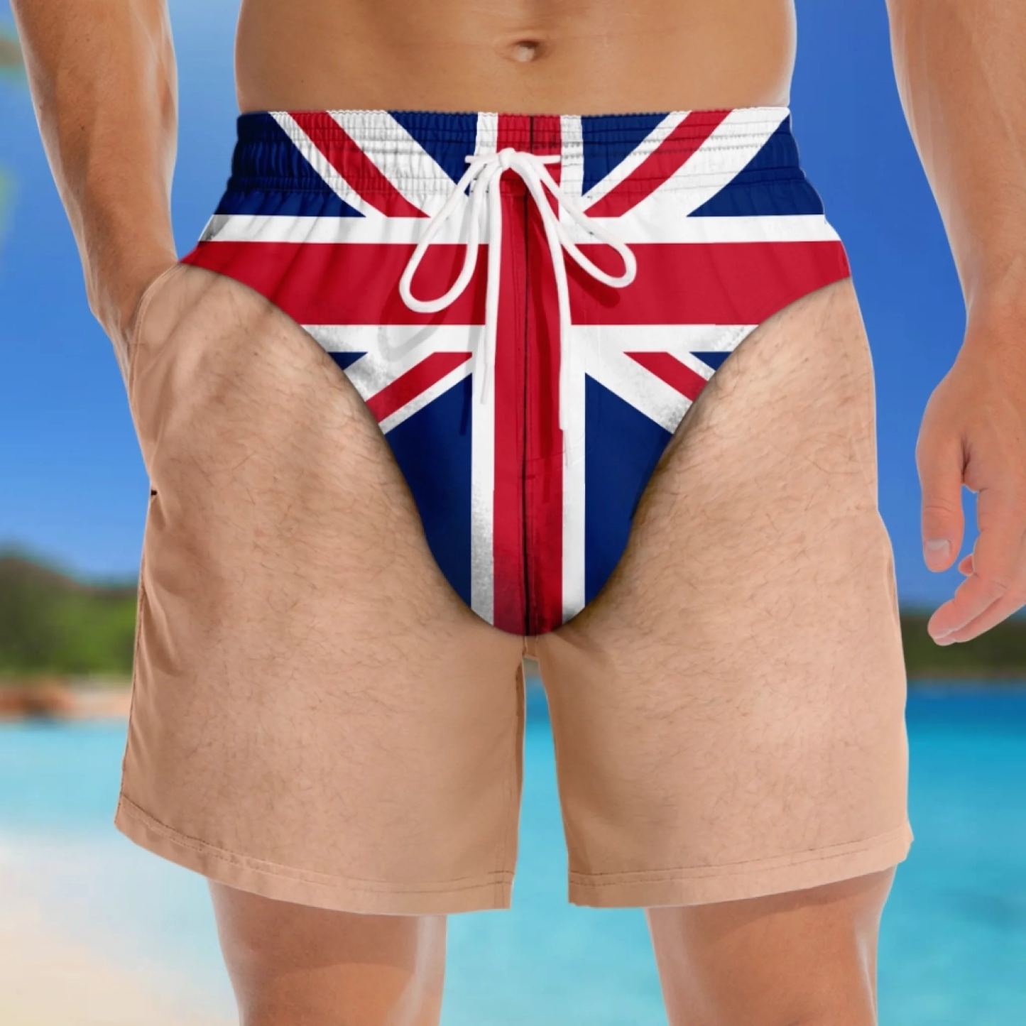 Custom Funny Men Swim Trunks - Personalized Summer Vacation And Travel Gifts For Men - Beach Day Ready - namenecklace
